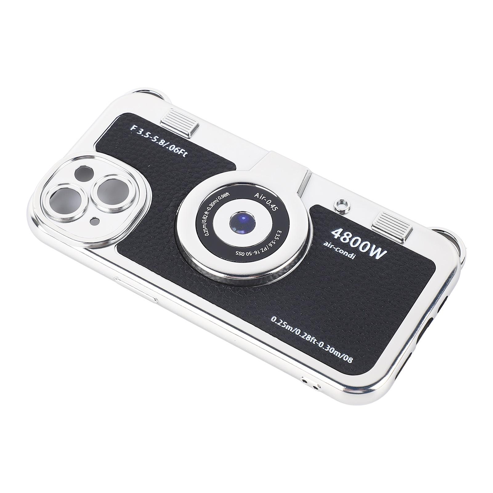 Kreative Beschichtung Handyhülle Tragbare Retro Kamera Handyhülle mit Trageriemen für iPhone
