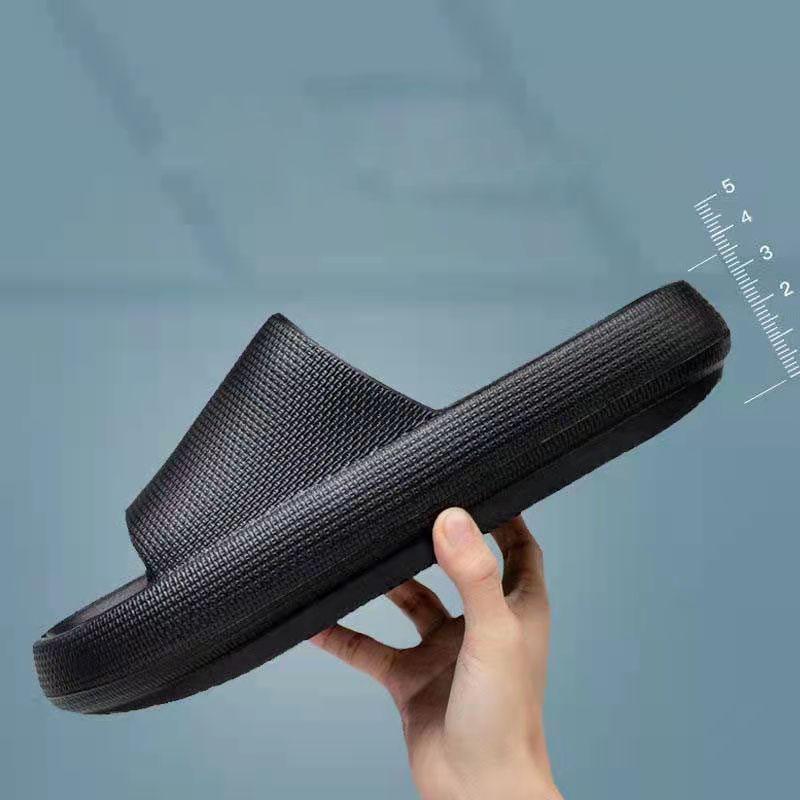 Sommer Frauen Hausschuhe 3,5 cm Dicke Plattform Indoor Bad Pantoffel Weiche EVA Anti-rutsch Hause Hausschuhe Slides Sandalen 36/37 schwarz