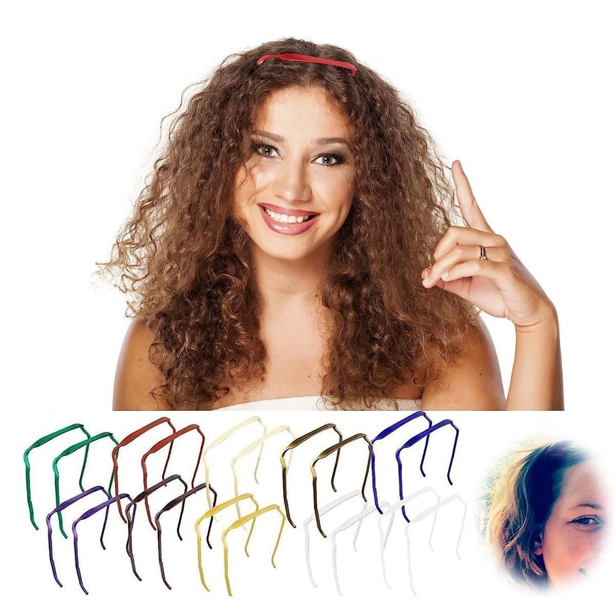 2 Stück dickes Haar, mittelgroße Stirnbänder für Damen, unsichtbarer Haarreifen, lockiges dickes Haar-Stirnband, Hand, lockiges dickes Haar, großes Stirnband 2pcs transparent