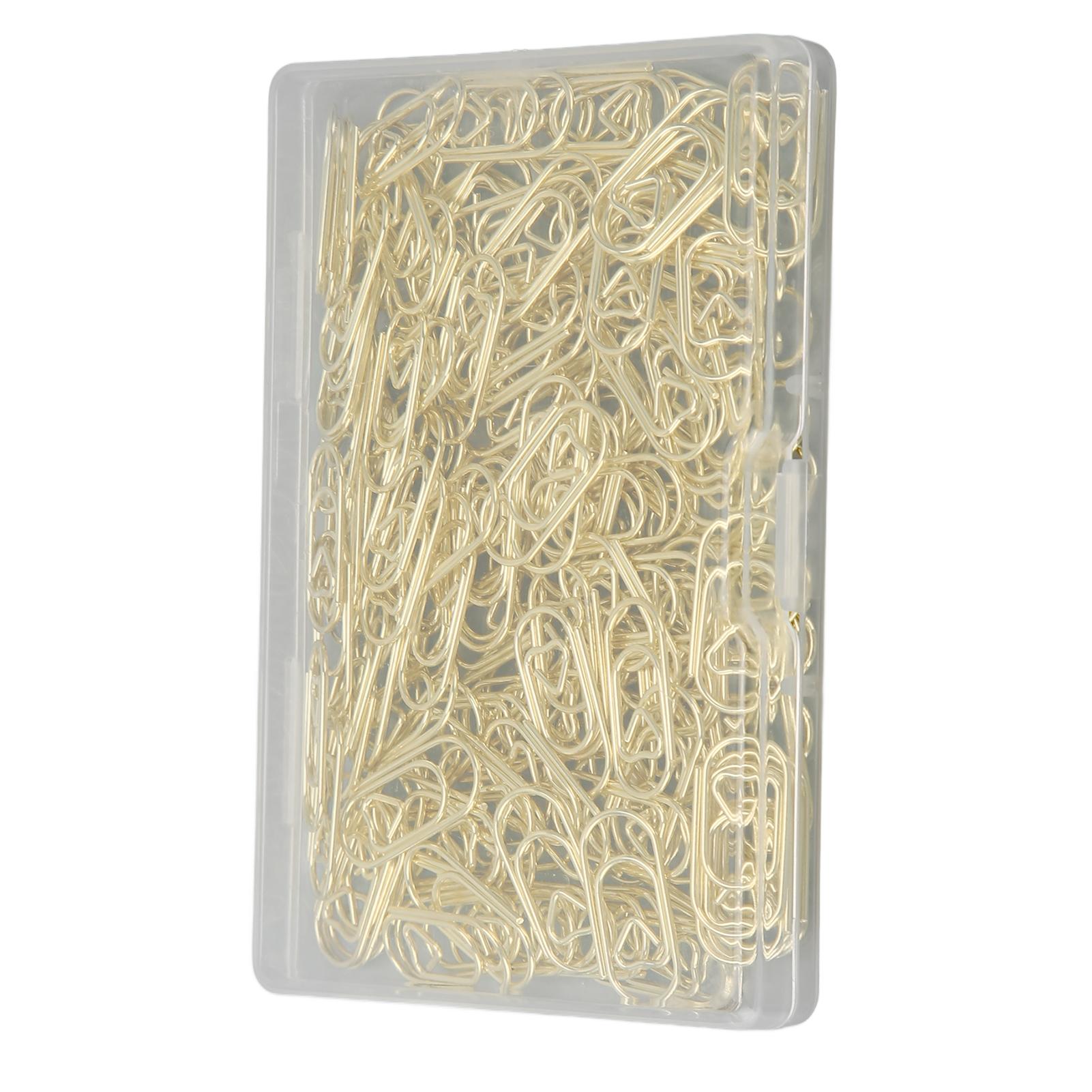 150Pcs Nette Papier Clips Herz Geformt Stil Exquisite Galvani Anti Slip Phantasie Büroklammern für goldgelb