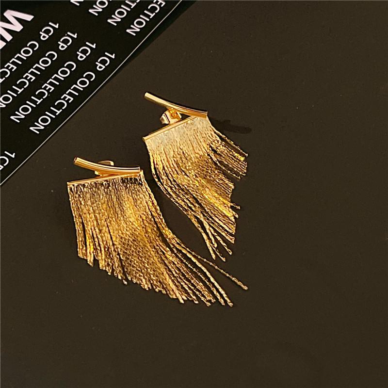 Punk Stil Glänzende Kristall Ohrringe Damen Übertrieben Lange Ohrringe Quasten Ohrringe Mode Koreanische Ohrringe Schmuck gold