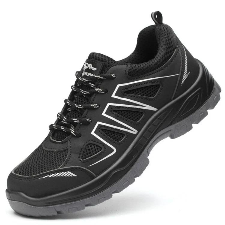 sommerliche atmungsaktive Sicherheitsschuhe Industriestiefel für Damen rutschfeste Arbeitsschuhe mit Stahlkappe durchtrittsichere Sicherheits-Sneaker 36