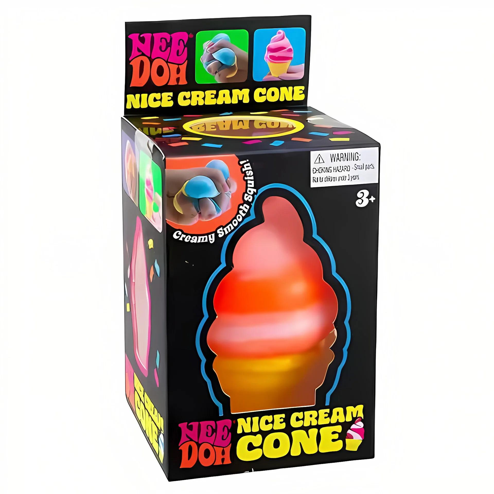 Nee-doh Nice Cream Cone Bunter Eiscremeförmiger Sensorischer Stressabbau Fidget-Tool für Angst & Fokus für Erwachsene & Kinder