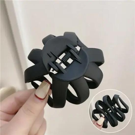 Mode Pferdeschwanz Haar Klaue Clip Schwarz Acryl Kleine Haar Krallen Frauen Mädchen Shark Clips Kopfbedeckungen Haarspange Haar Zubehör schwarz