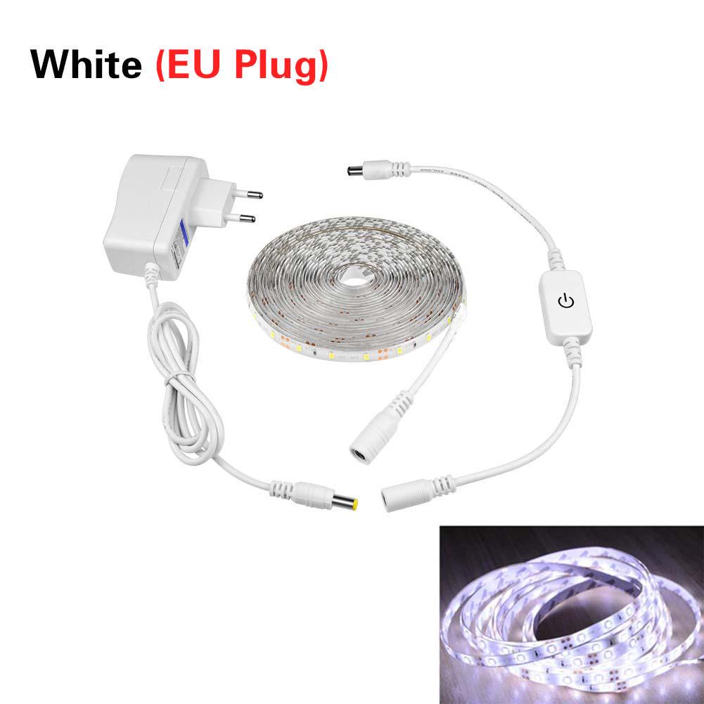 Dimmbare LED Streifen Licht Touch Sensor Schalter LED Unter Schrank Licht 1M 2M 3M 4M 5M LED Garderobe Lampe Küche beleuchtung EU Stecker 5m EU Plug