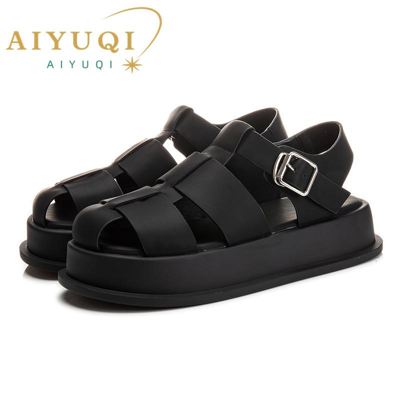 Frauen Sandalen Geschlossene Zehe Sommer Neue Frauen Römischen Sandalen Freizeit Dicken Sohlen Mode Gewebte frauen Schuhe Sandalen 36