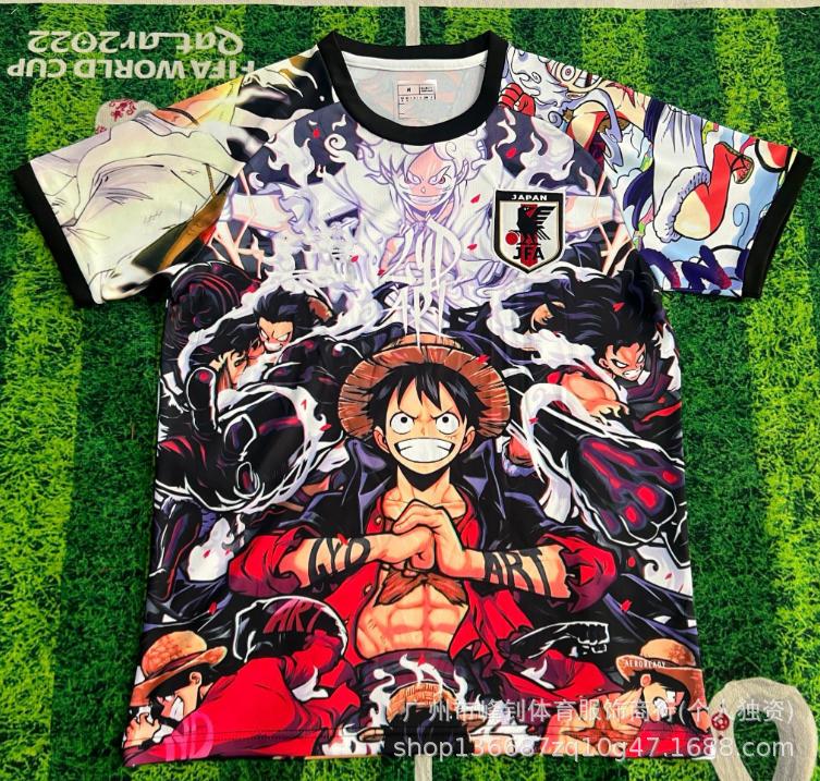 2026 Weltmeisterschaft Animations-Fußballtrikot, Trikot im japanischen Cartoon-Thema, atmungsaktives Sport-Trainings-Trikot L