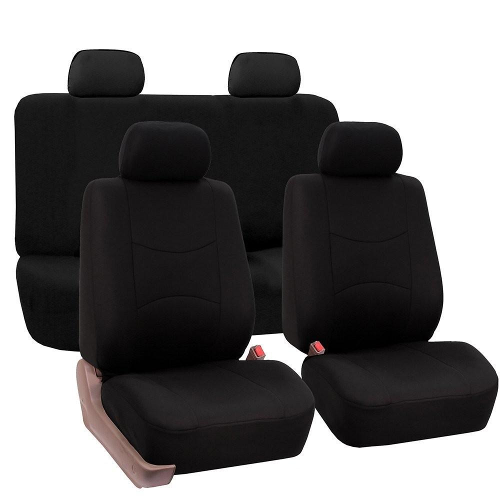 5-Sitzer Auto Kissen Set: 9-teilige, 4-teilige und 2-teilige Optionen 9-piece set (Full 5-Seat Set) schwarz