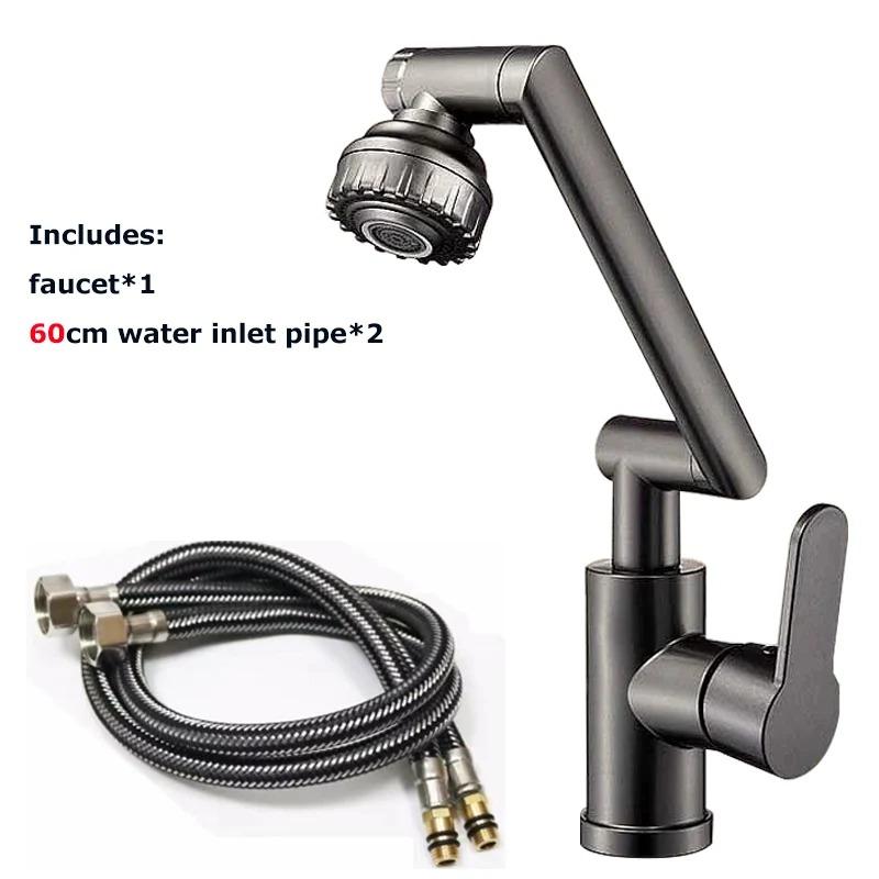 Universeller Drehbarer Dual-Modus Wasserhahn Mechanischer Arm Waschbecken Küche Badezimmer Und Kaltes Haushaltsbecken Waschbecken Abwaschen