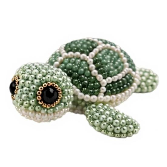 DIY Tier-Perlen-Set, Kleines 3D-Perlen-Tier-Bastelset, Süßes Tier-Perlenkunst-Set für Anfänger, Teenager, Erwachsene, Stressabbau, DIY-Dekoration, Handgefertigt Tortoise