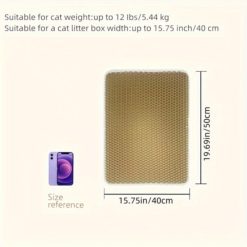 [Wasserdichte Katzenstreumatte] Geruchskontrolle, Wasserdichte Katzenstreumatte | Schöne Wabenförmige Katzenklo-Fangmatte, Doppellagig, Urindicht 40*50cm