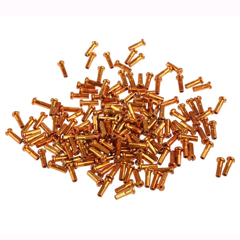 60x Bunte MTB Rennrad Speichennippel 14G 2mm Durchmesser Berg Rennrad Lang 12mm Radsport Ersatzzubehör gold