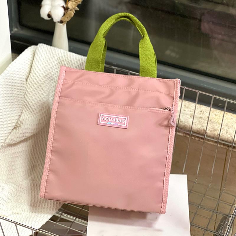 Tragbare Studentenbuchtaschen Tragetasche Aktentasche Reisetaschen mit Griff oben für Frauen Oxford Handtasche Arbeitsaktentasche Tragetasche für Mama rosa