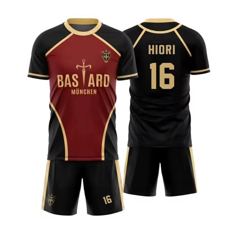 Anime Blue Lock Michael Kaiser Set Cosplay Kostüme ISAGI Bastard München NESS Fußballtrikot 3D-Druck REO Fußballuniform XS