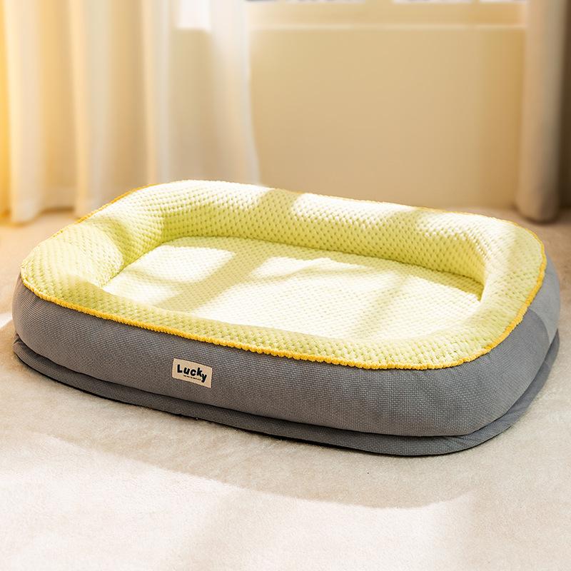 Kontrastfarbenes Spleiß-Laufsteg-Zwinger für Katzen und Hunde Herbst- und Winter-Zwinger-Matten Hundebett Warmes Haustier- und Hundezubehör :S 45*35cm