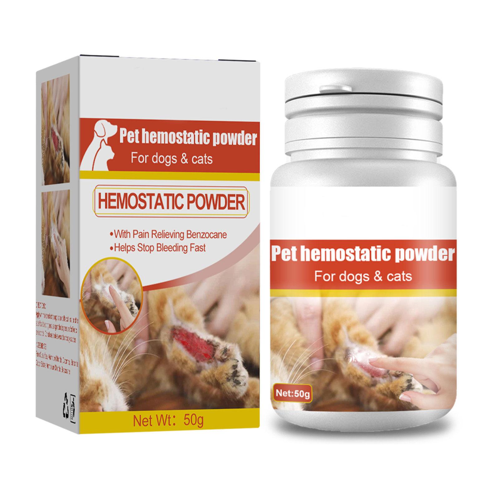 50 g blutstillendes Pulver, sicher für Hunde und Katzen, schneller Blutstiller, Wundheilung bei Haustieren, blutstillendes Pulver, Gesundheitspflege für Haustiere