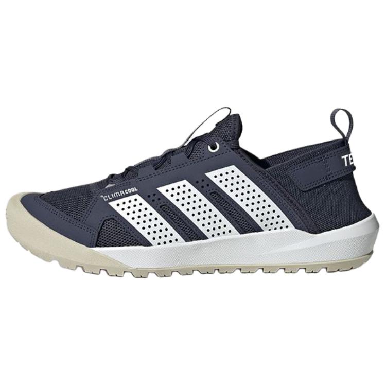 Adidas Daroga 25 Stoff Synthetisches Leder Bequem Leicht Low-Top Wanderschuhe Unisex Wanderschuhe Hellblau Weiß HQ9172 38