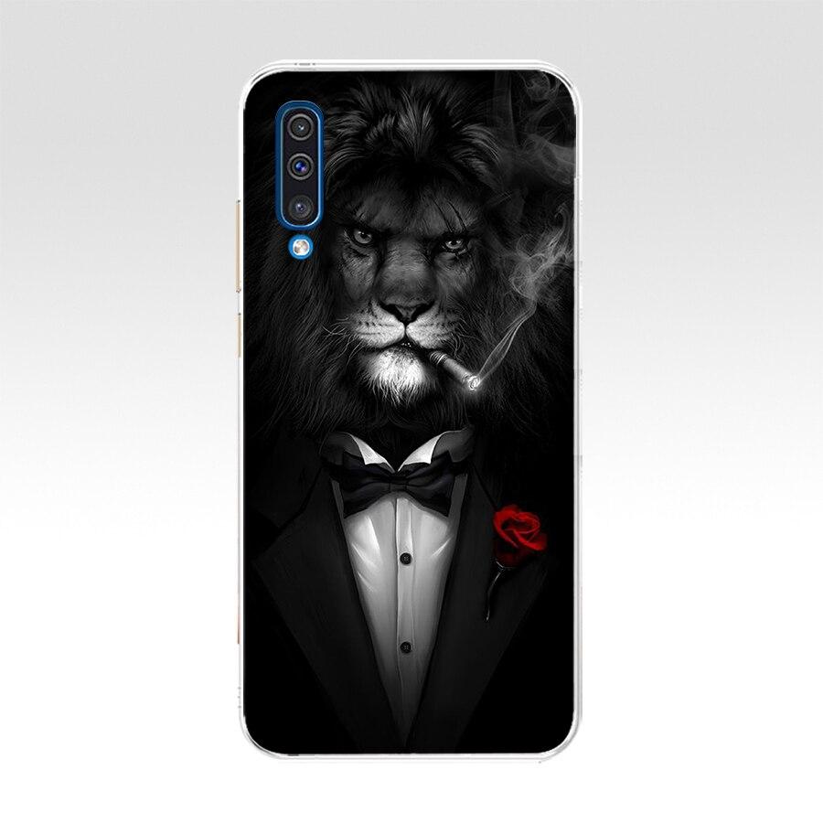 Fall Für Samsung Galaxy A50 EINE 50 Bunte Katze Druck Schutzhülle Weiche TPU Silikon Fällen für Galaxy A50 Fundas coque Capa Galaxy A50 dunklen dschungel grün