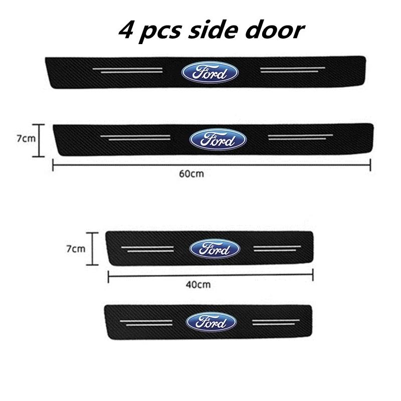 Autoaufkleber Ford 60x7CM Kohlefaser Auto Türschweller Schutzaufkleber für Ford Fiesta C-Max Kuga Ranger Raptor KA Fusion ST