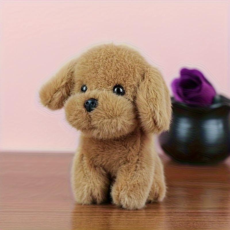 Niedlicher Welpenanhänger Plüschtier Teddyhund Puppe Taschenanhänger Puppe Schlüsselanhänger 1pcs braun