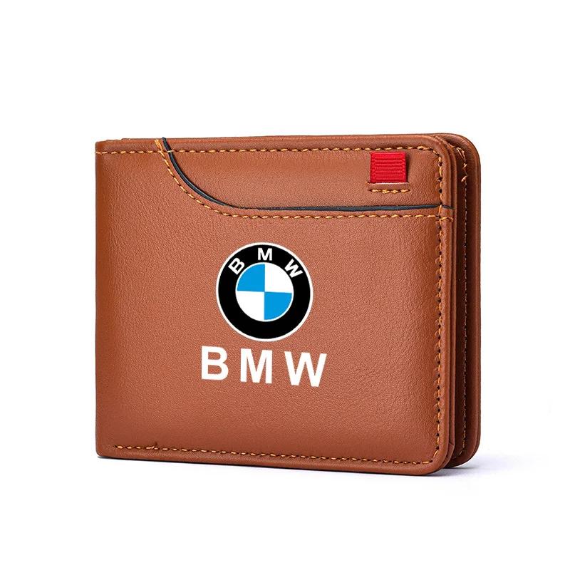Autoaufkleber Heiß 2025 Auto-Geldbörse Große Kapazität Multi-Schlitz Business-Portemonnaie Führerschein Kurzes Portemonnaie Für BMW M 1 2 3 4 5 7 Ser