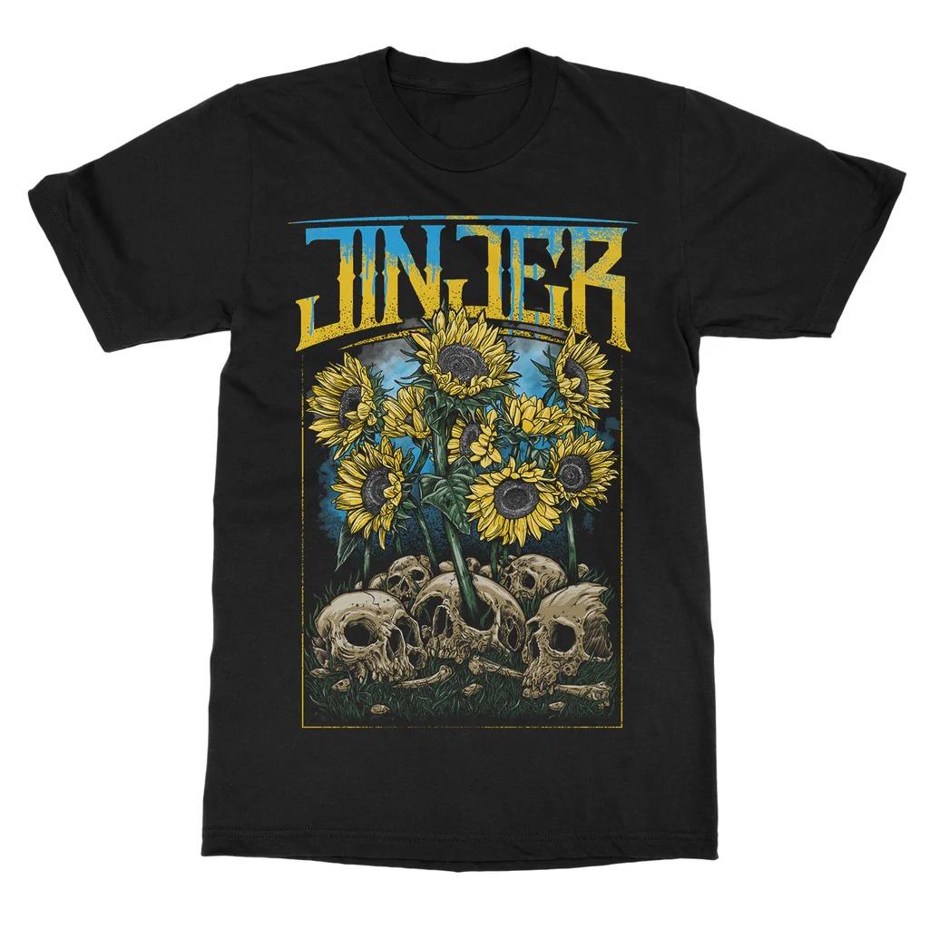 Jinjer Sunflower Herren T-Shirt Kurzarm Baumwoll-Tee Retro Metal Band Oversize Oberteile Marken-T-Shirt Sommer Herren Kleidung Streetwear M