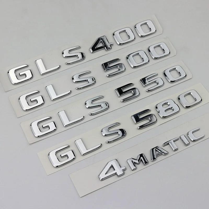 ABS 3D Chrom Buchstaben für Auto Emblem Logo Aufkleber Mercedes Benz GLS 63 AMG 400 450 500 550 580 X167 X166 Zubehör GLS 550