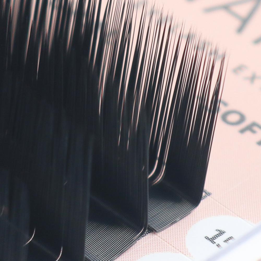 ANNAFRIS L Wimpern,L+/LC/LD/LU(M) Curl einzelne Wimpern natürliche Seide Nerz Matte Verlängerung falsche Wimpern Faux Cils Maquillage 0.07mm L+ 8-15mm MIX schwarz