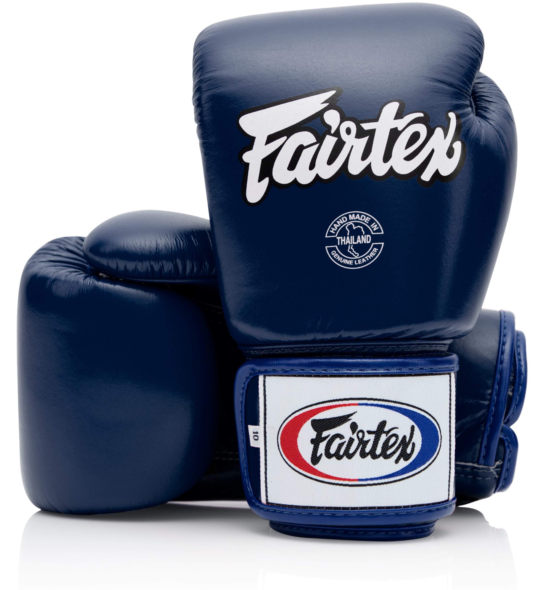 Fairtex BGV1 Muay-Thai-Boxtrainings-Sparring-Handschuhe für Männer, Frauen und Kinder, MMA-Handschuhe für Kampfsport, Premium-Qualität, leicht, stoßdämpfend, 340 g blau