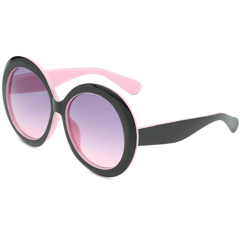 Klassische Große Runde Sonnenbrillen Damen Braun Verlauf Großes Gestell Sonnenbrillen Damen Mode Luxus Designer Spiegel Klare Gläser