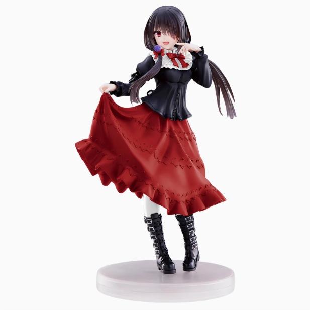 18CM DATE A LIVE Tokisaki Kurumi Anime Modell Niedliches Mädchen Figur Spielzeug PVC Schwarzes Kleid Verkleidung Stehendes Modell Auto Modell Ornamente Premium Qualität