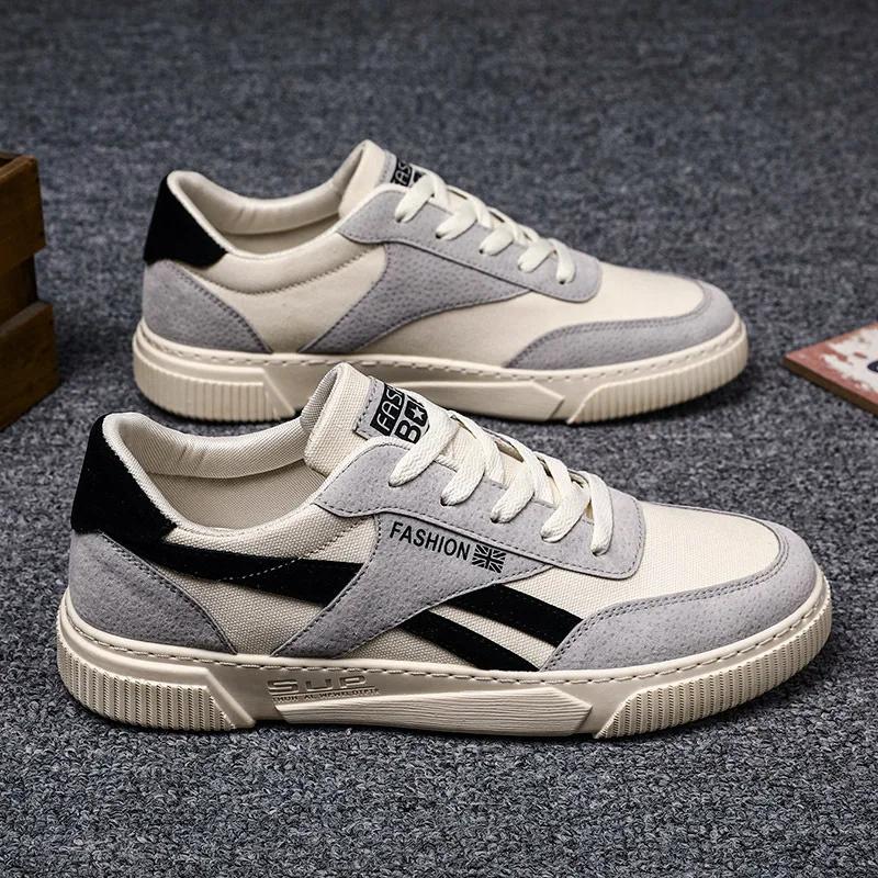 Herren Canvas Schuhe Atmungsaktive Lässige Board Schuhe Frühling und Sommer Herren Neuer Modetrend Niedrige Weiße Schuhe Sneaker für Herren Sneaker 39 gray