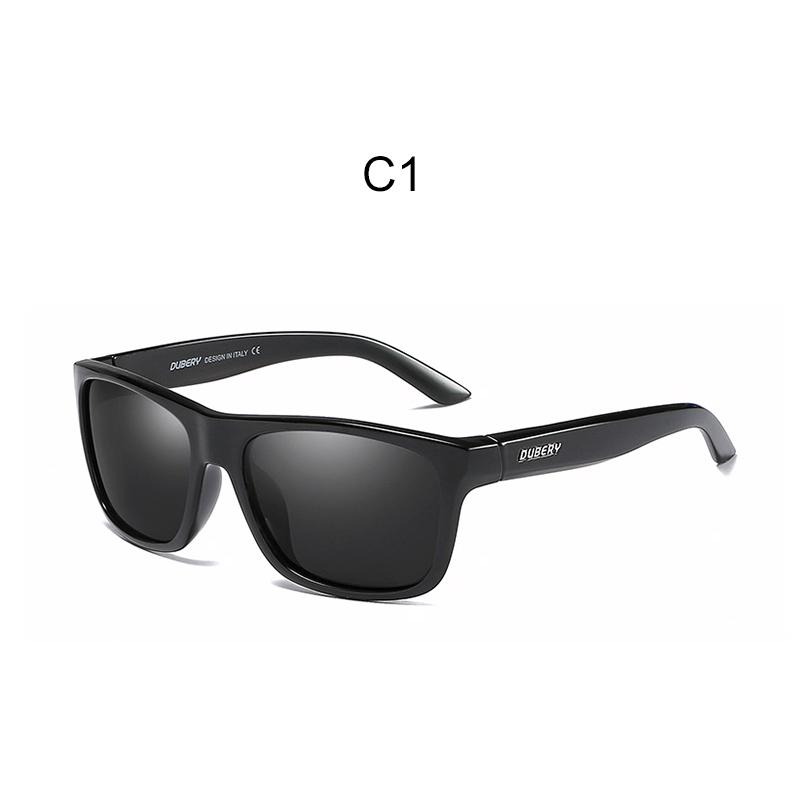 DUBERY Neue Quadratische Polarisierte Sonnenbrille Männer Mode Grün Spiegel Shades Männlich UV Schutz Fahren Sport Sonnenbrille für Männer