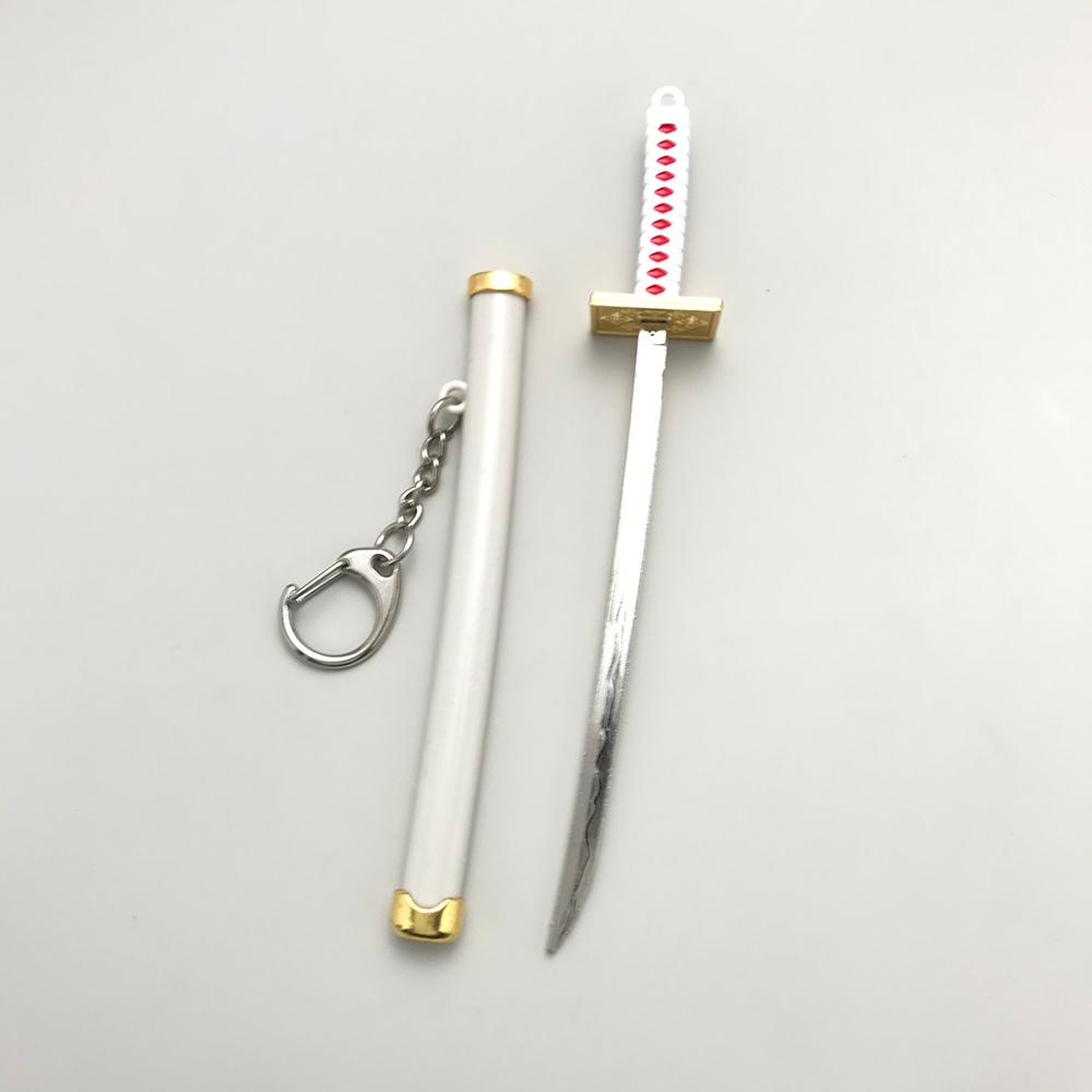 8 Stile Roronoa Zoro Samurai Schwert Schlüsselanhänger Für Frauen Männer Scheide Katana Säbel Schnalle Schlüsselanhänger Cosplay Spielzeug Schmuck Geschenk N842 weiß