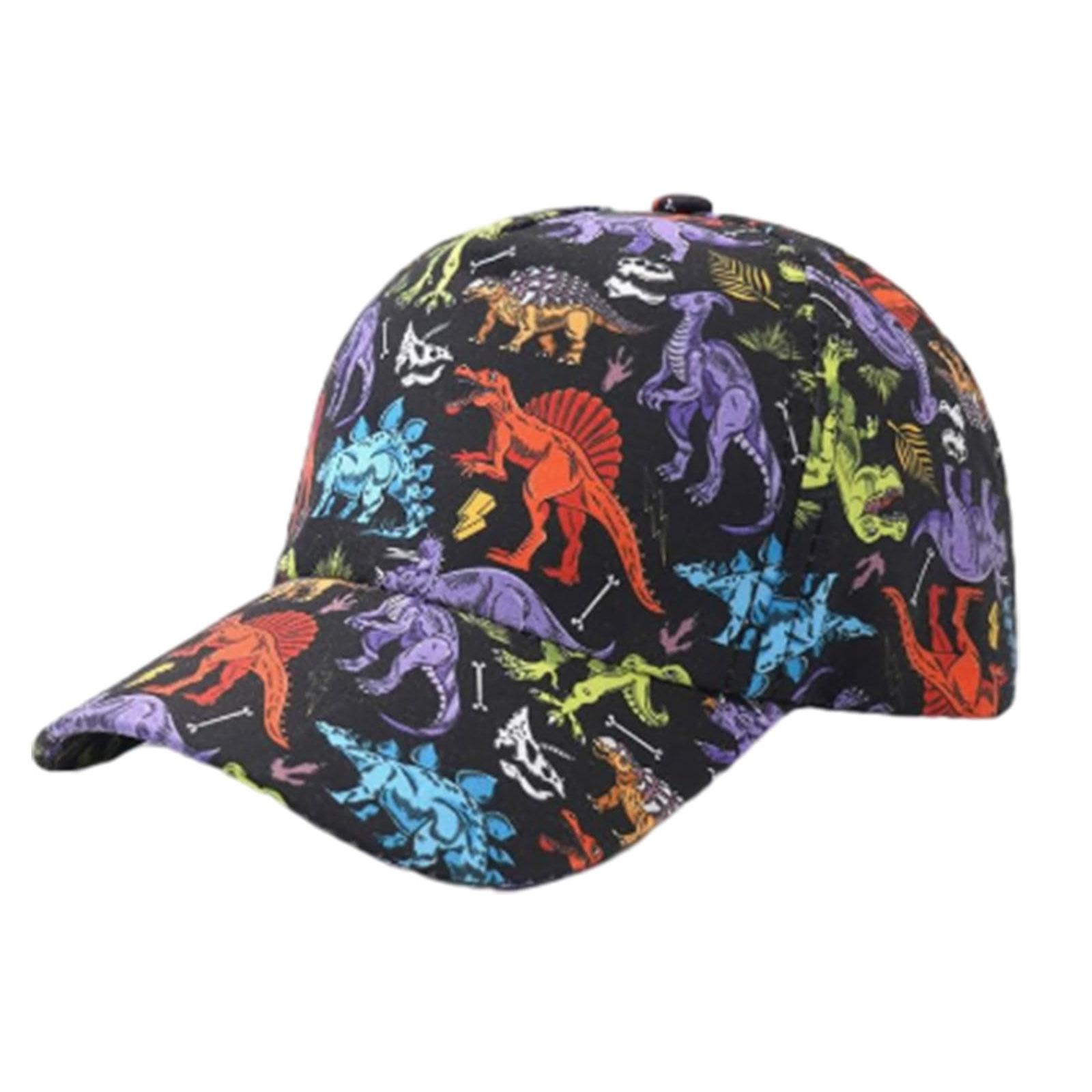 Kinder Cartoon Tier Hut Frühling Und Zunge Hut Niedliche Dinosaurier Tier Sammlung Sonnenschutz Baseball Kappe Trendiger Hut One Size schwarz