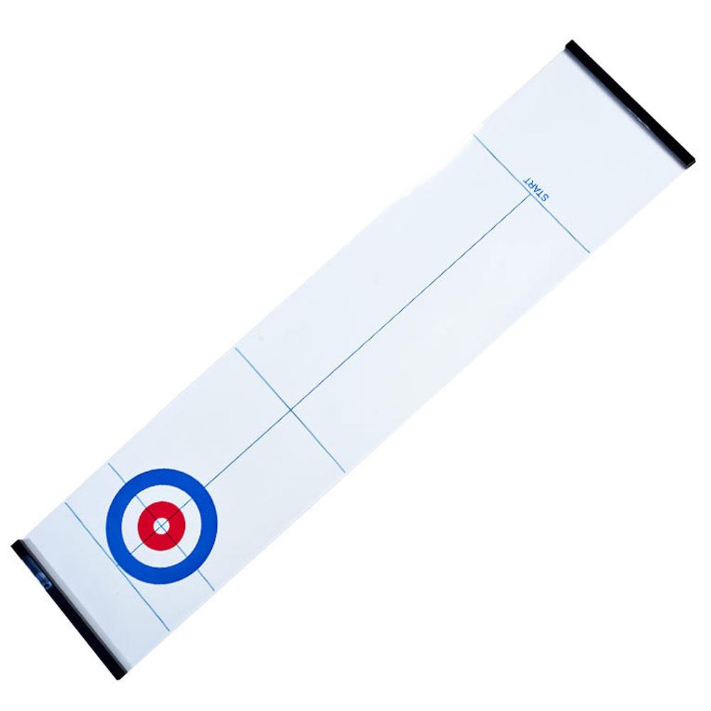 Tisch-Mini-Curling-Spiel-Set, Familienspaß-Brettspiele, Shuffleboard-Pucks mit 8 Rollen weiß