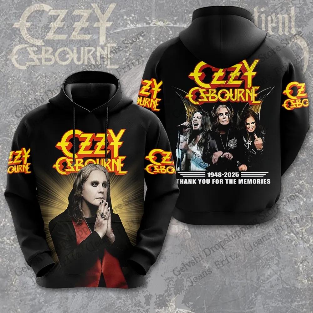 Vintage Rockband Ozzy Osbourne 3D-Druck Hoodie Herren Damen Mode Hoodie Sweatshirt Musik Trainingsanzug Herren Hoodie Winterkleidung 4XL