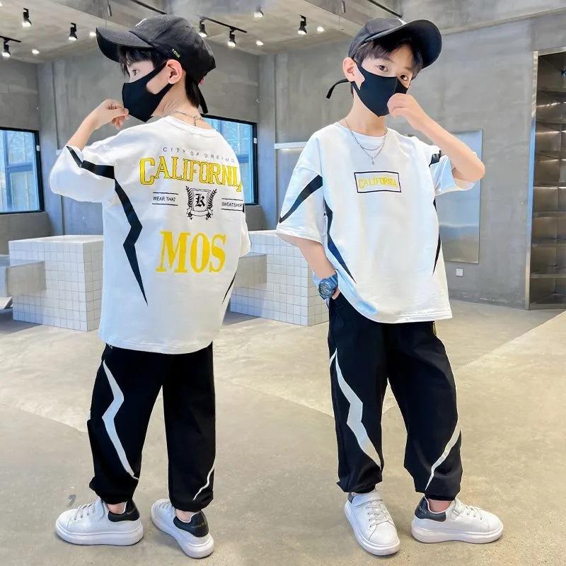Kinderkleidung Anzug Junge Sportmode Kurzarmmode Sommer Frühling 110 weiß