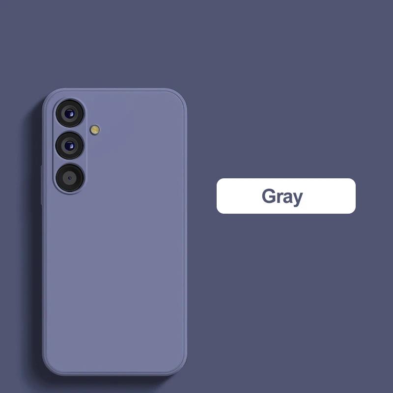 Flüssige Silikonhülle für Samsung Glalaxy A54 A13 A23 A33 A53 A73 A52 A52S A72 5G S23 FE S24 Ultra Plus stoßfeste Schutzhülle For Samsung S23 Plus grau