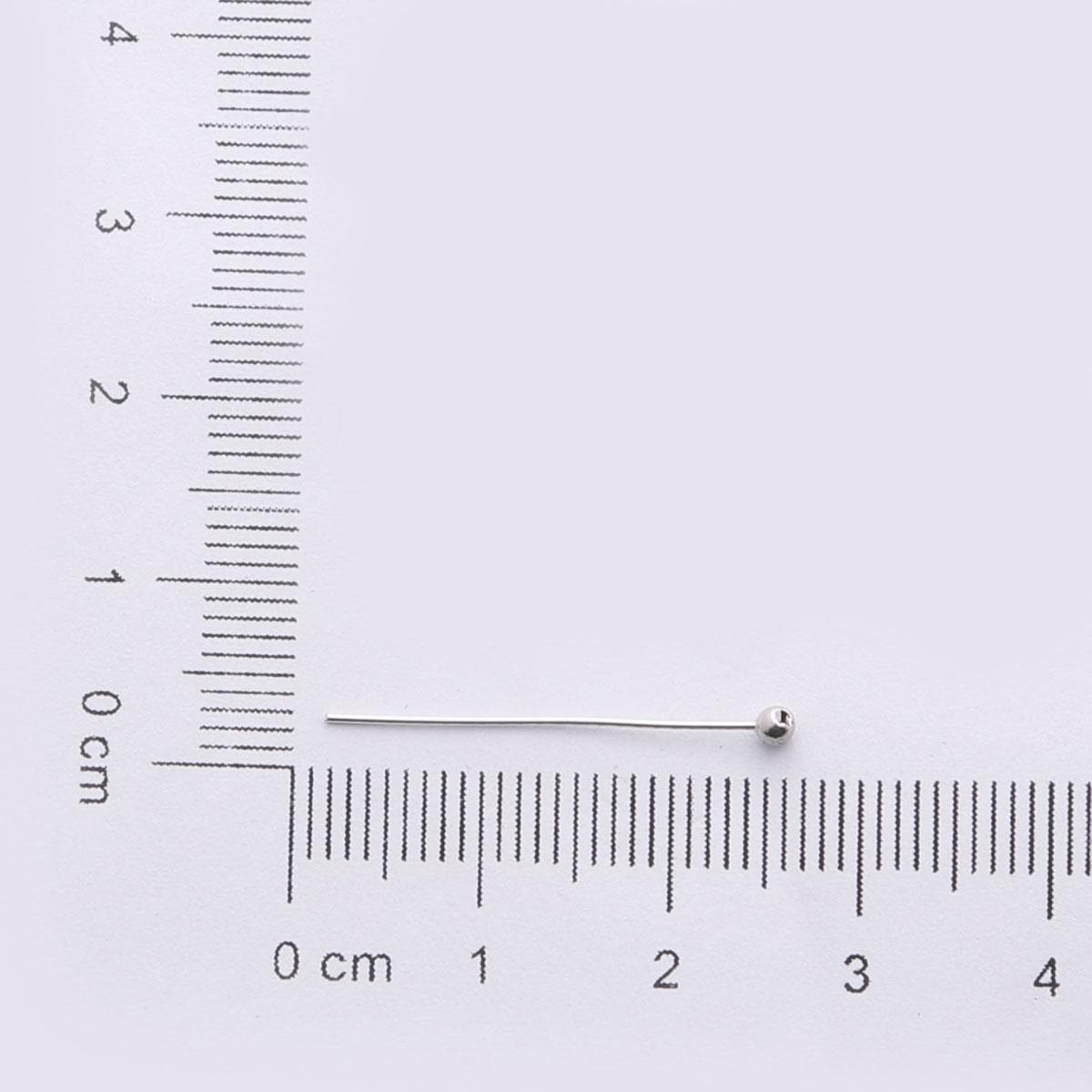 25mm Kopfstift Kugel Nadeln Zubehör für Schmuckherstellung DIY Zubehör Halskette Armband Ohrring 25MM  100pcs römische silber
