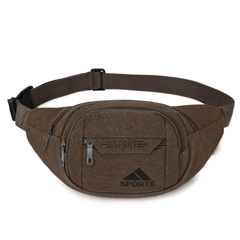 Canvas Tasche Herren und Damen Outdoor Sport Handy Tasche Schräg über die Brust getragene Tasche Große Kapazität Business Kassen Tasche