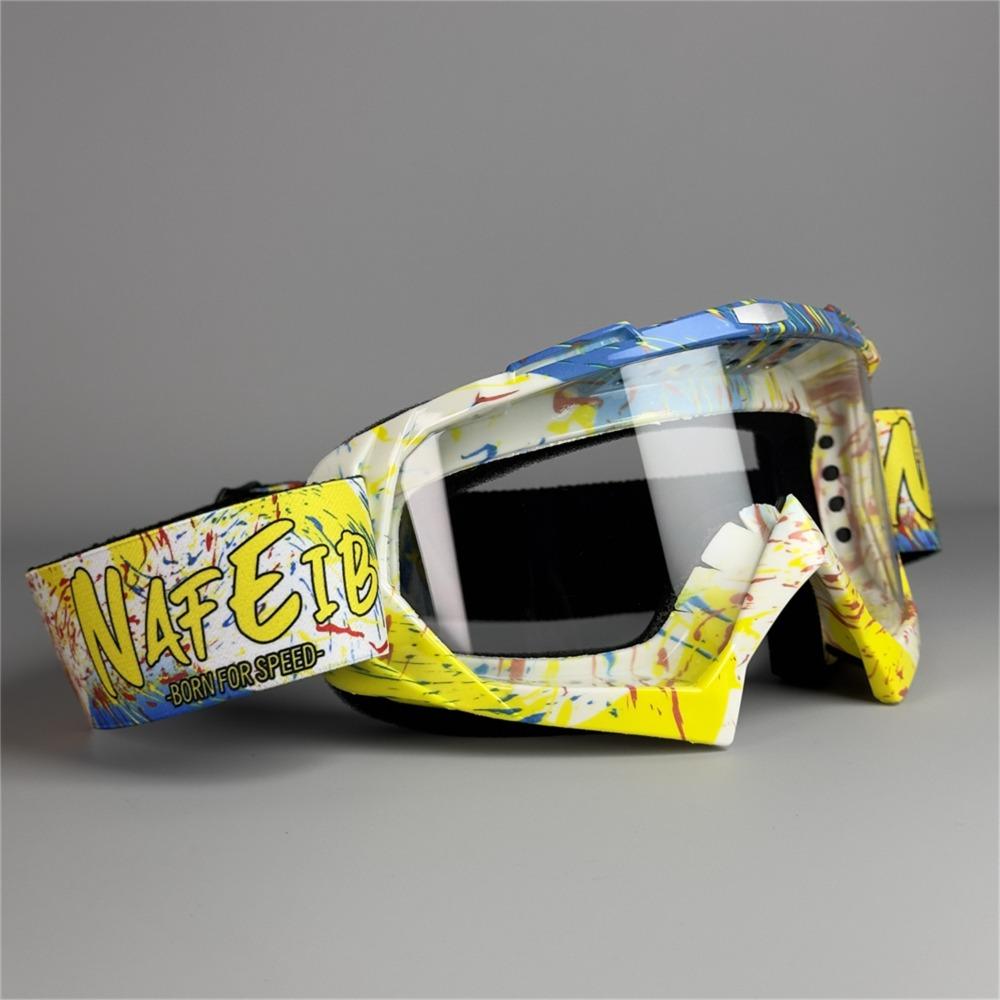 MX Reit-Ski-Brille Mountainbike-Motorrad-Brille Radsport-ATV-Brille für Jugendliche Kinder Yellow transparent