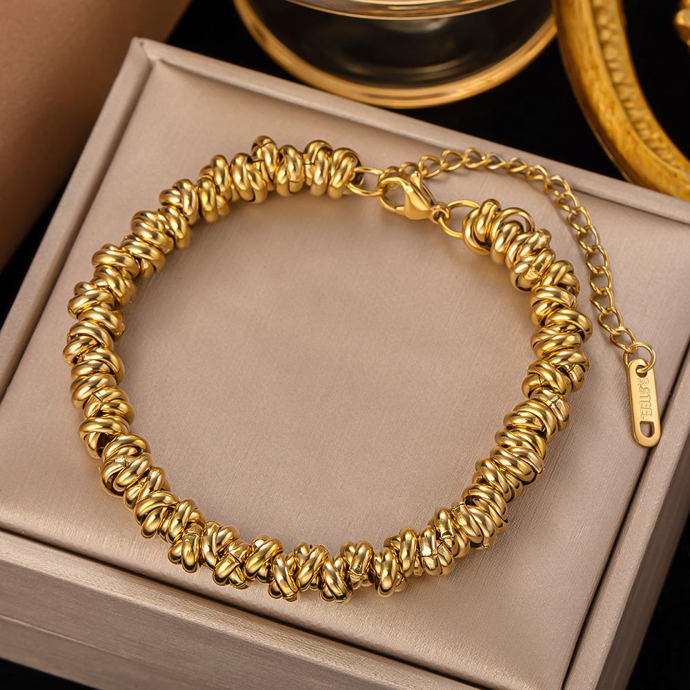Edelstahl Gold Farbe Mode Grob Kette Armreif Armband Für Frauen Exquisite Handgelenk Schmuck Geschenk Dropshipping gold