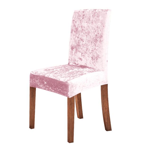 Stuhlhussen aus glänzendem Samtstoff, Stretch, Universalgröße, Stuhlhussen für Esszimmerstühle, Schreibtischhussen, Stuhl für Küche, Zuhause, Party, Wohnzimmer 4 Pieces