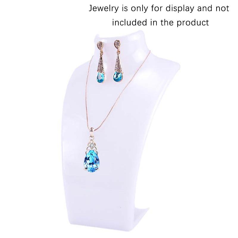 Schaufensterpuppe Büste Schmuck Display Rack Halskette Display Halter Schmuck Organizer weiß