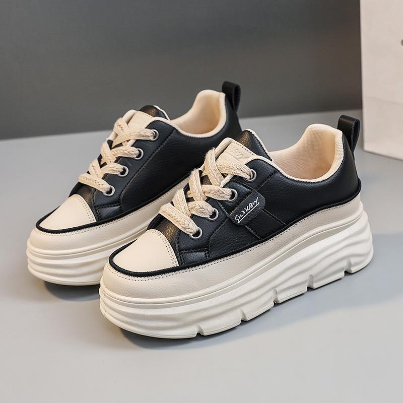 W3616 Neue Skateboard Schuhe Einfarbig Sommer Flut Weiße Schuhe Dicken Boden Höhe Zunehmende Einlegesohle Verschleiß-Beständig Casual Schuhe student Schuhe 39