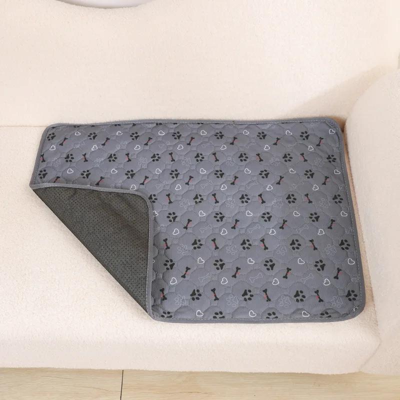 Wiederverwendbare Hunde-Pipi-Pad-Decke, saugfähige Windel, waschbare Welpen-Trainingsunterlage, Haustierbett, Urinmatte für Haustier-Autositzbezug, Haustierbett paw