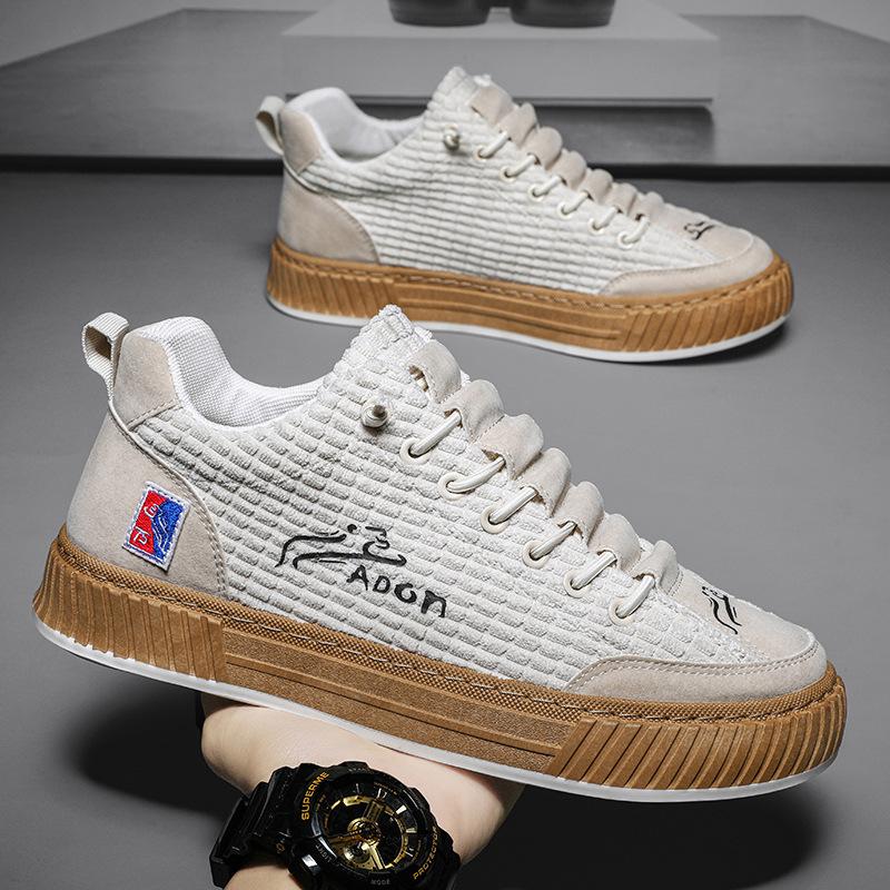 Mode Herren Freizeitschuhe Frühling Sport Skateboard Schuhe Herren Sneaker Luxus Vulkanisierte Schuhe für Herren Trainer Zapatillas Tenis masculino 44 weiß