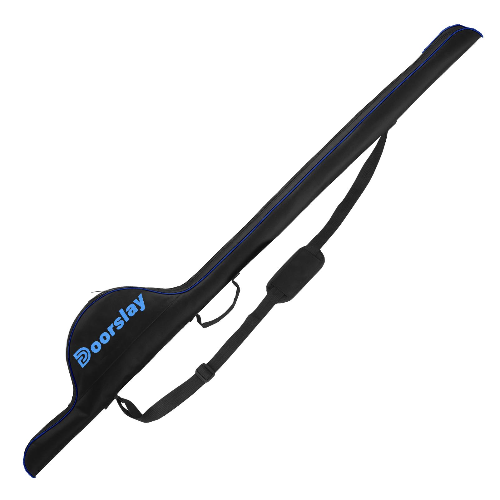 63 Zoll Angeltaschen Tragbare Angelrutenhülle Faltbarer Angelrutenhalter Angelausrüstung blau