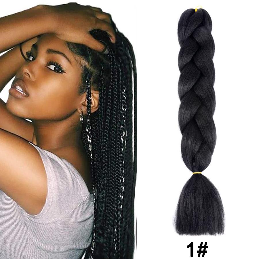 Synthetische Jumbo-Flechthaarverlängerung, 61 cm, hitzebeständige Fasern in großen Mengen, Ombre-Synthetik-Jumbo-Zöpfe, Haar für Frauen